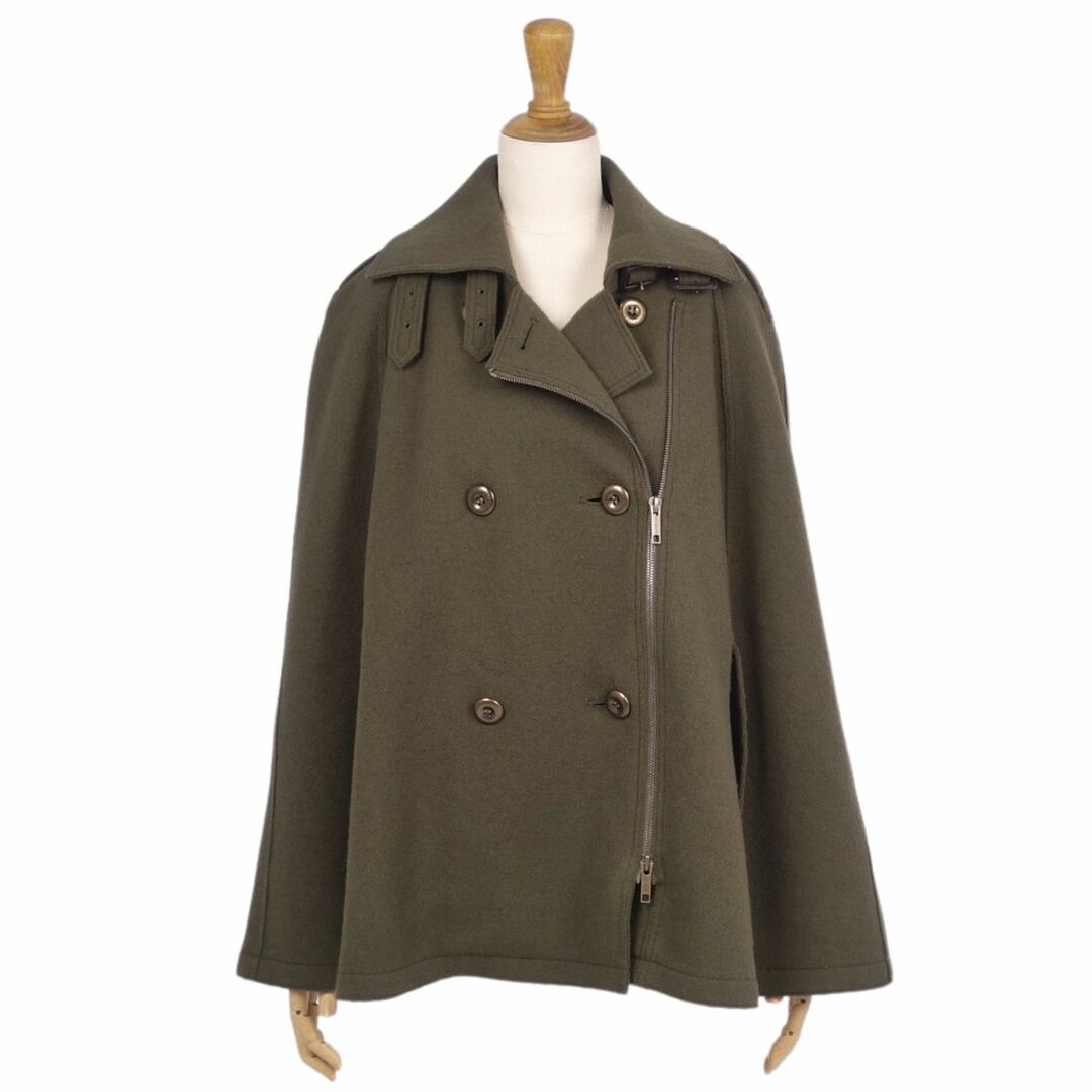 バーバリーロンドン ポンチョ ケープコート ウール ノバチェック