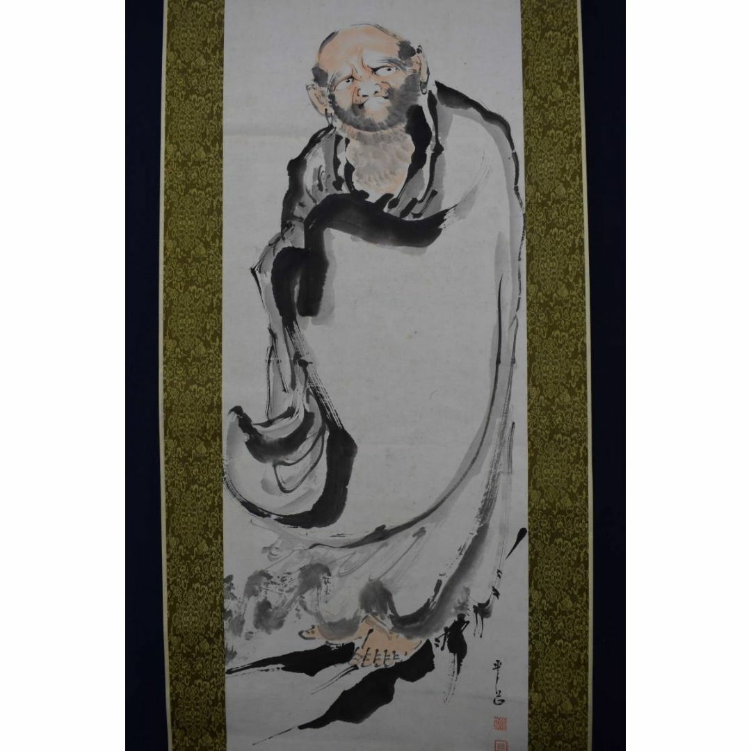 真作/馬岱宗/佛心/布袋屋掛軸HE-411 真作】//馬岱宗/佛心/布袋屋掛軸HE-411