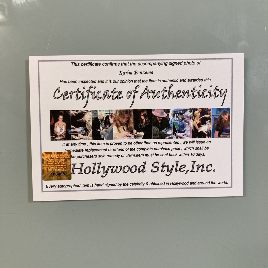 カリム・ベンゼマ直筆サイン入り超大型写真…元フランス代表サッカー