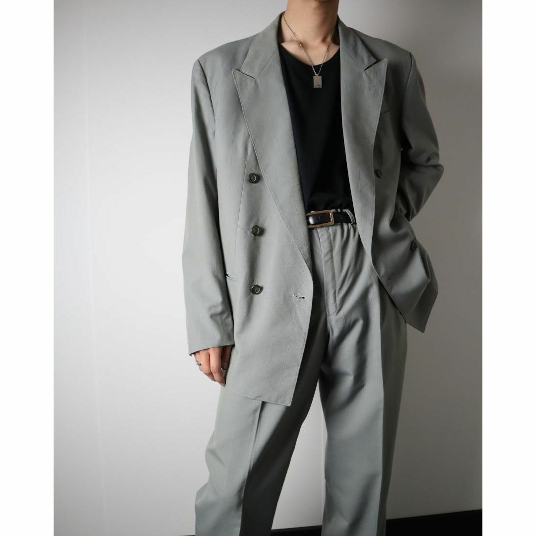 VINTAGE - 2ピース セットアップ ピンヘッドストライプ ダブル スーツ