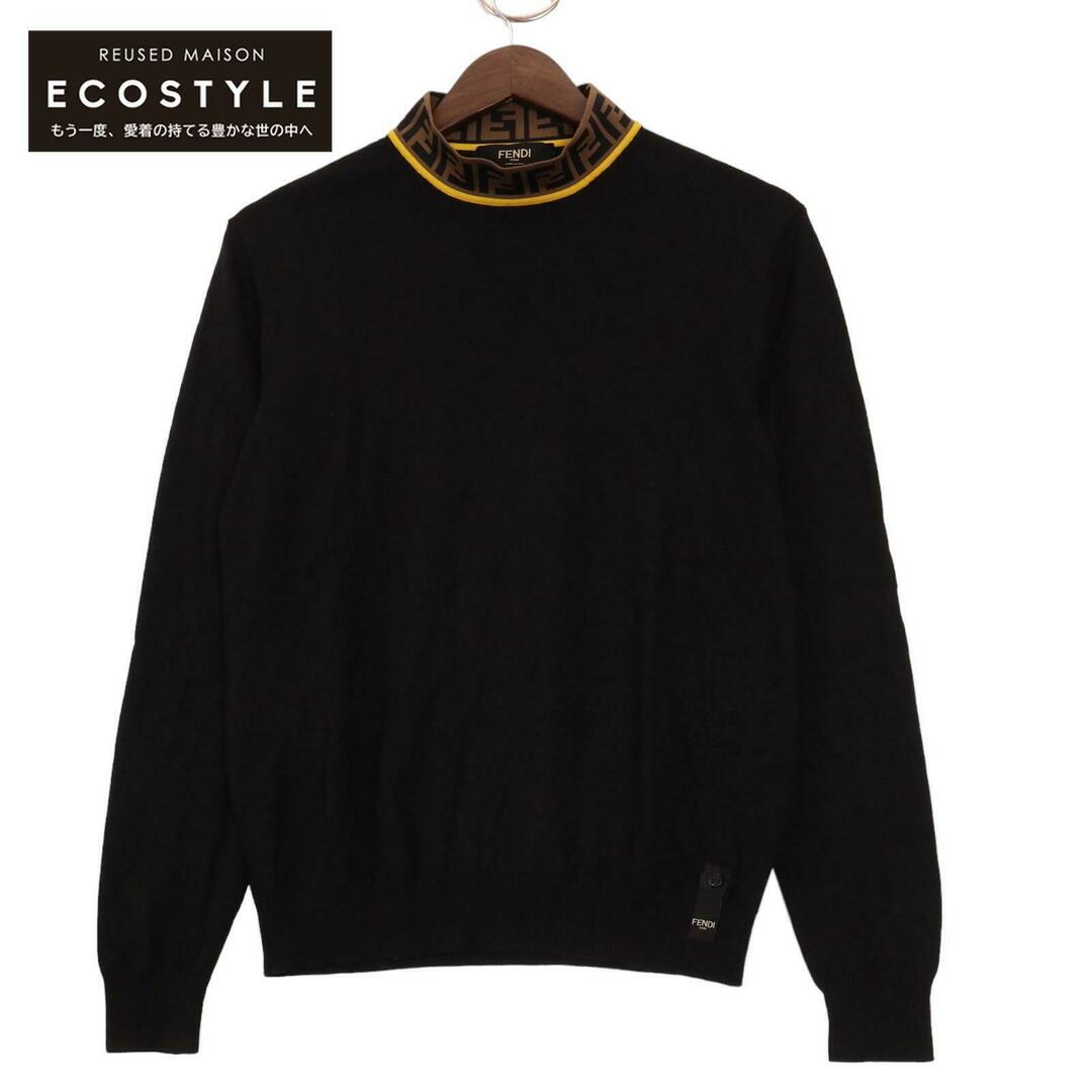 FENDI - フェンディ 20年製 ブラック ウール 襟ズッカ ロングスリーブ