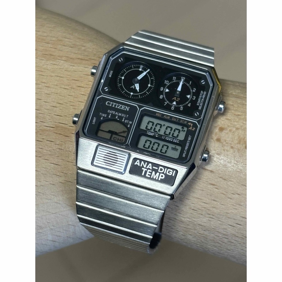 CITIZEN - シチズン/時計/ANA-DIGI TEMP/アナデジ/復刻/シルバー/良品