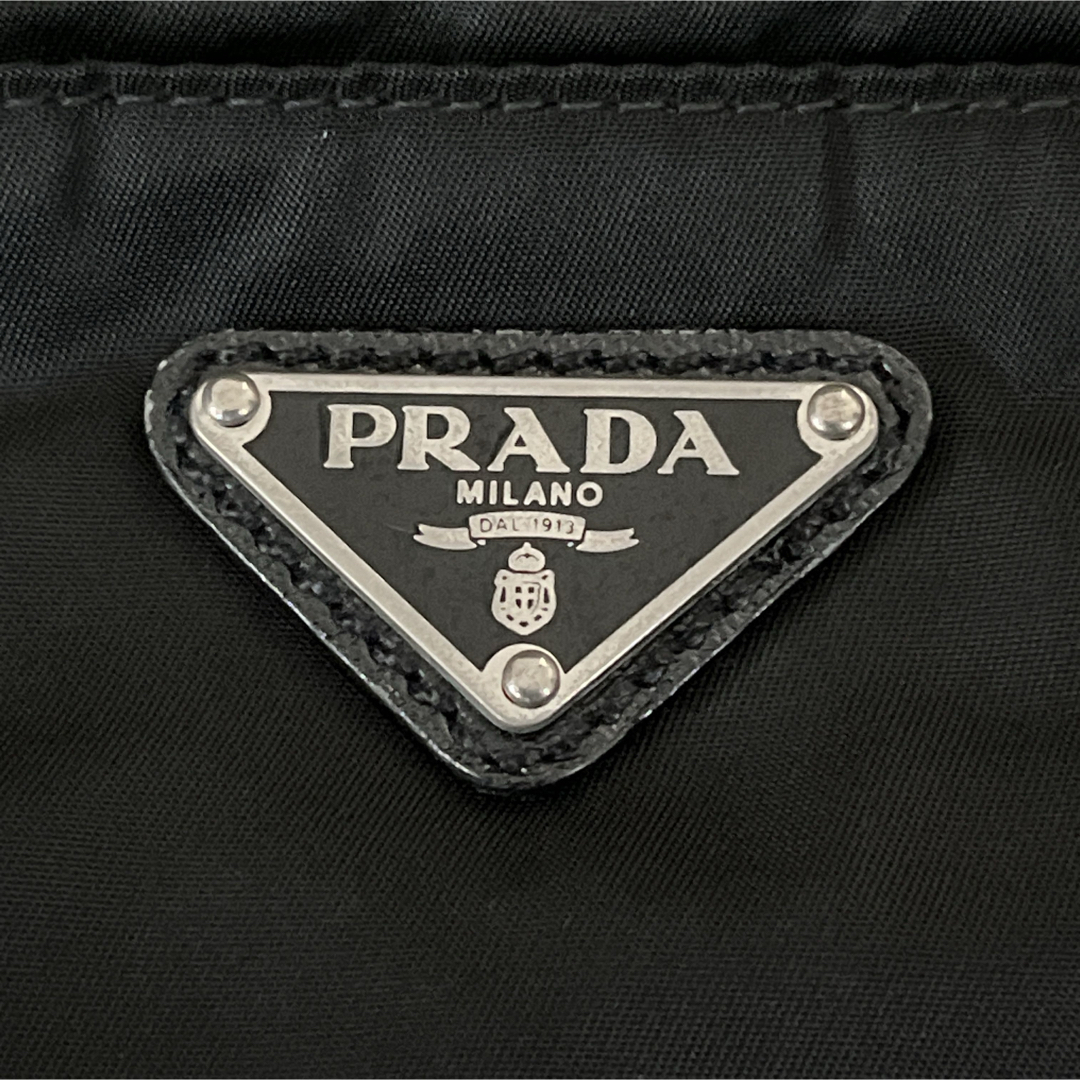 PRADA - 正規品 プラダ ショルダーバッグ 斜めがけ 三角ロゴ ブラック
