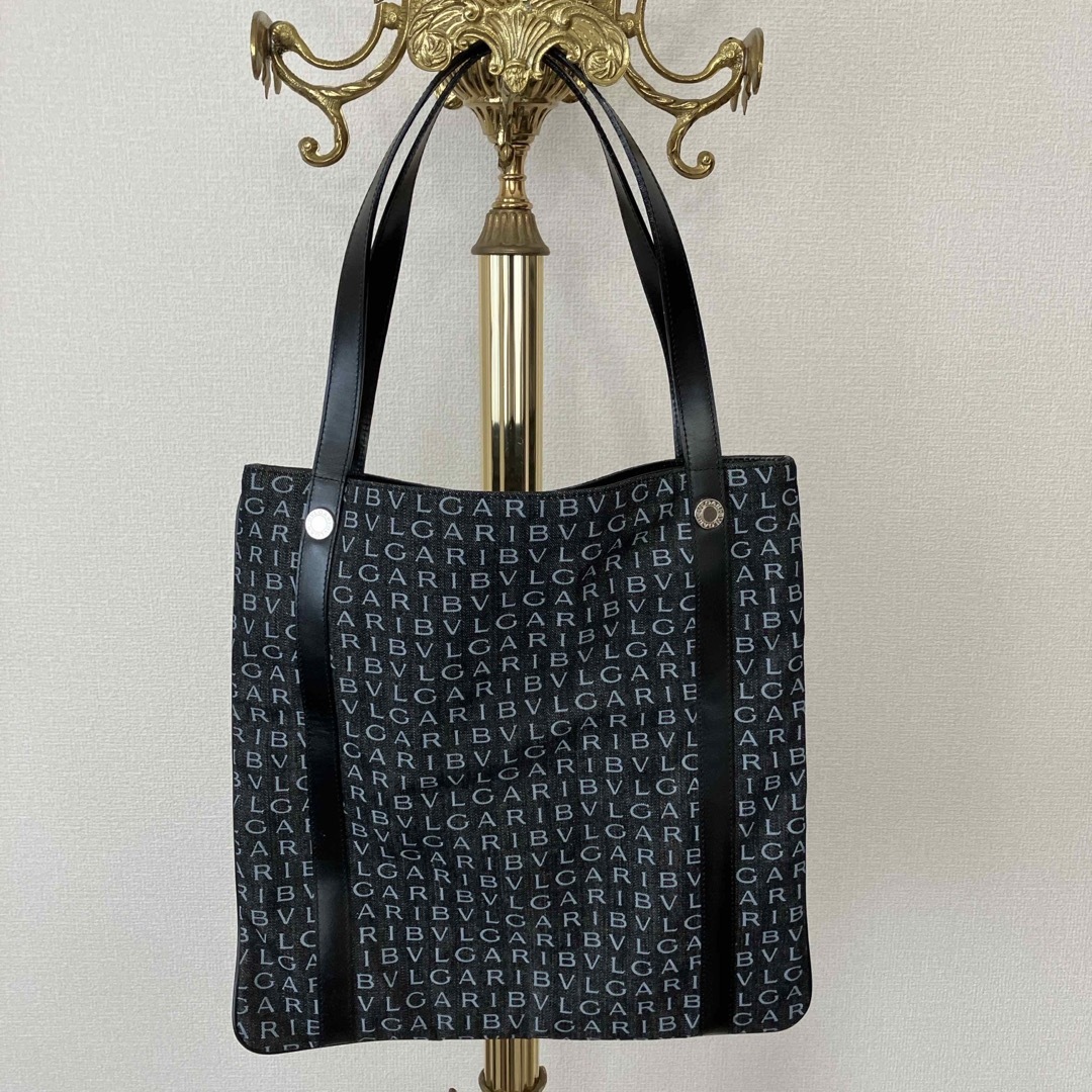 BVLGARI - ブルガリ 廃盤 ロゴマニア デニム トート ショルダー バッグ
