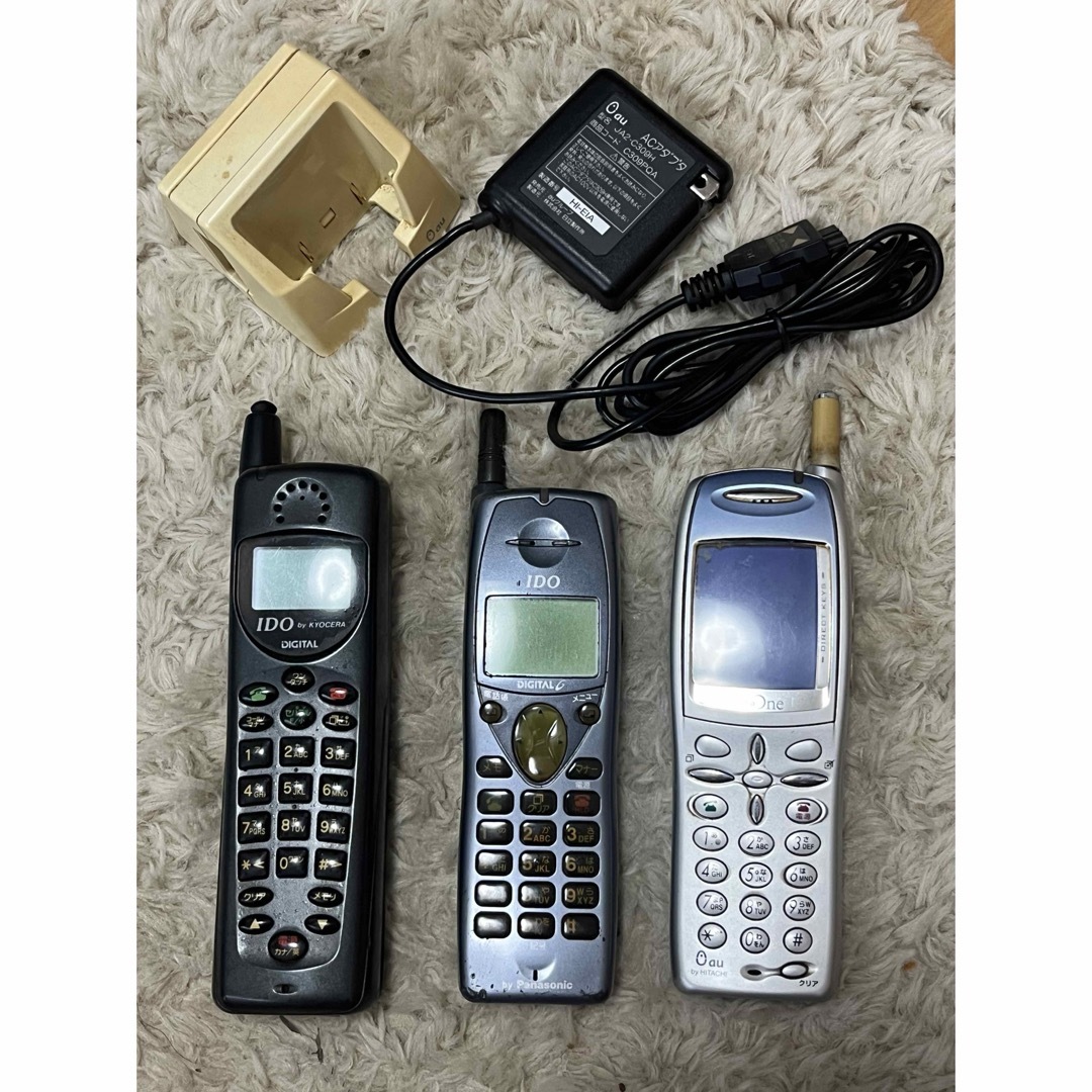 ジャンク 90年代 IDO 携帯電話 3機種 ガラケー シティーホン CDMAの