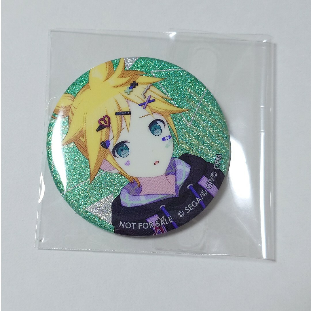 プロセカ グリッター缶バッジ 鏡音レン BOX購入特典 新品未開封品の