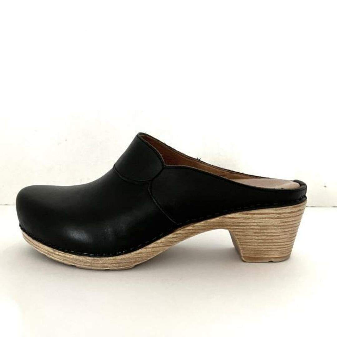 美品 DANSKO ダンスコ サム ストラップサンダル 本革 黒 24 37
