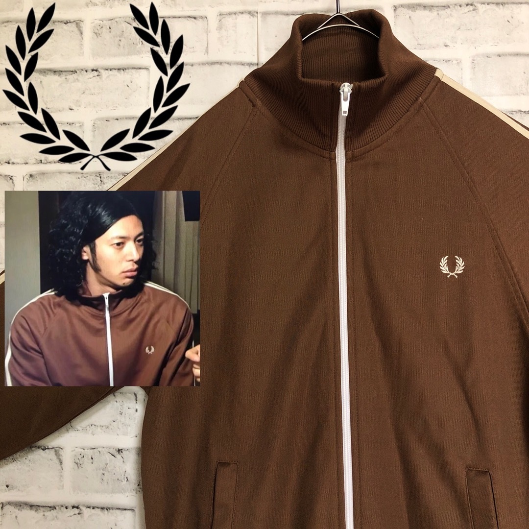 FRED PERRY - ブラウン⭐️Fred Perry トラックジャケットS 刺繍月桂樹