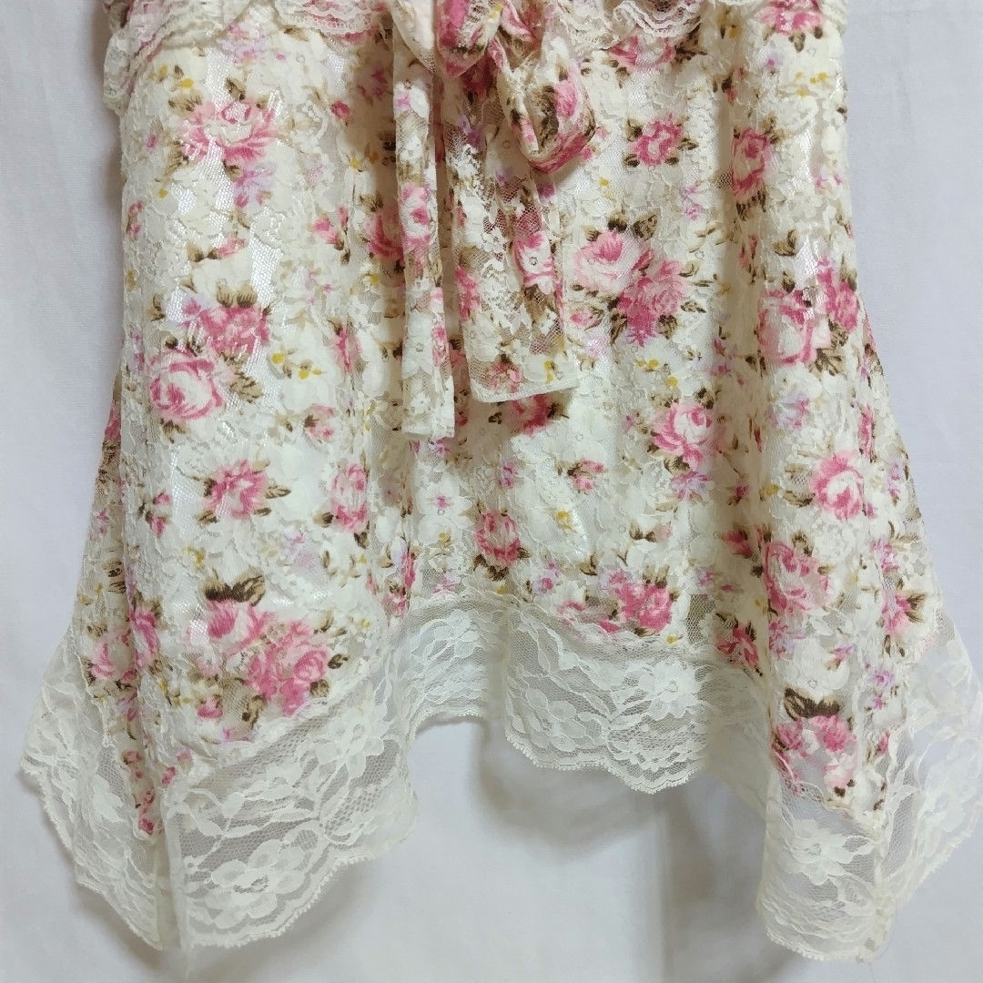 希少axes femme花柄フリルキャミソール トップス リズリサ姫系