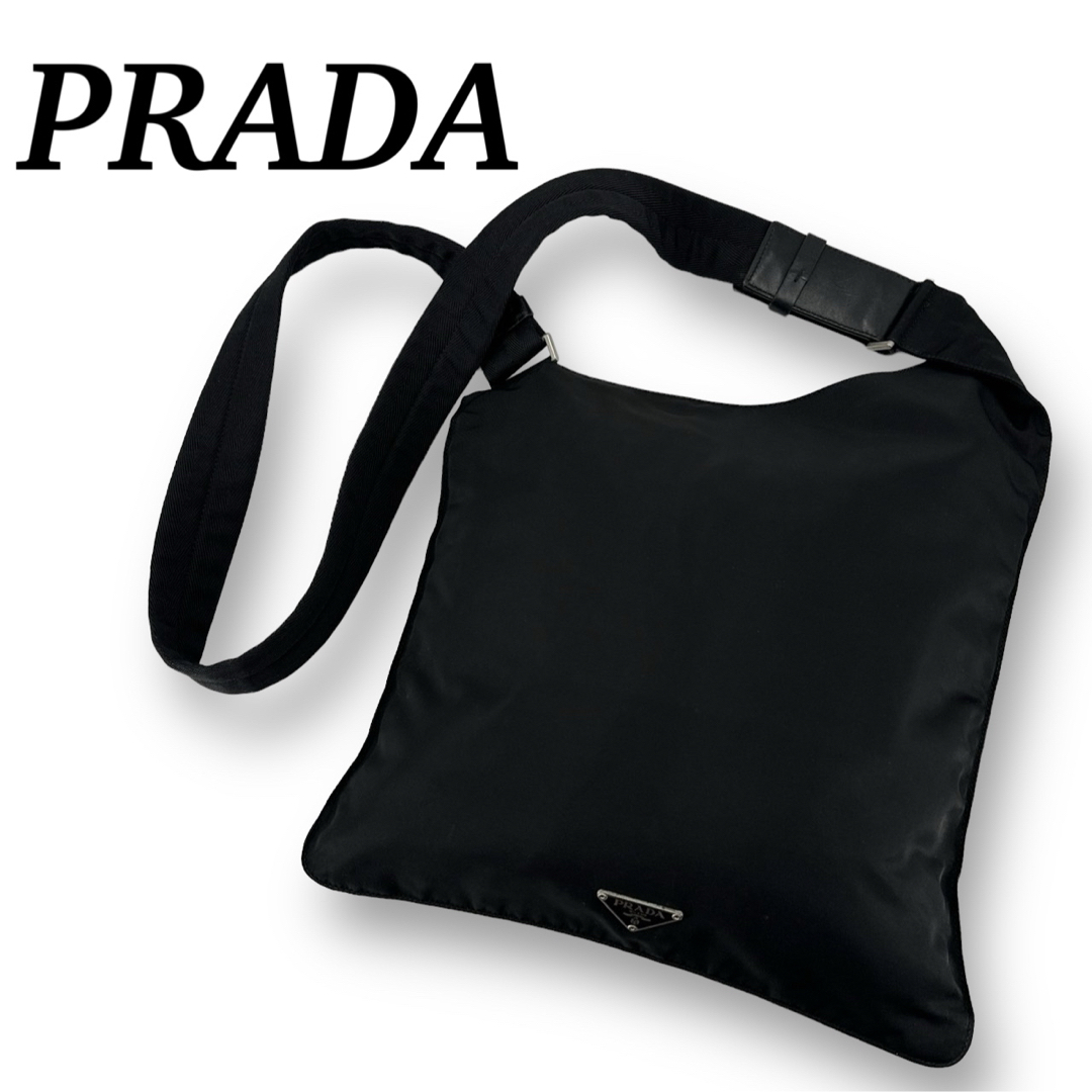 PRADA - プラダ ショルダーバッグ 三角ロゴ 大容量 A4収納可 男女兼用