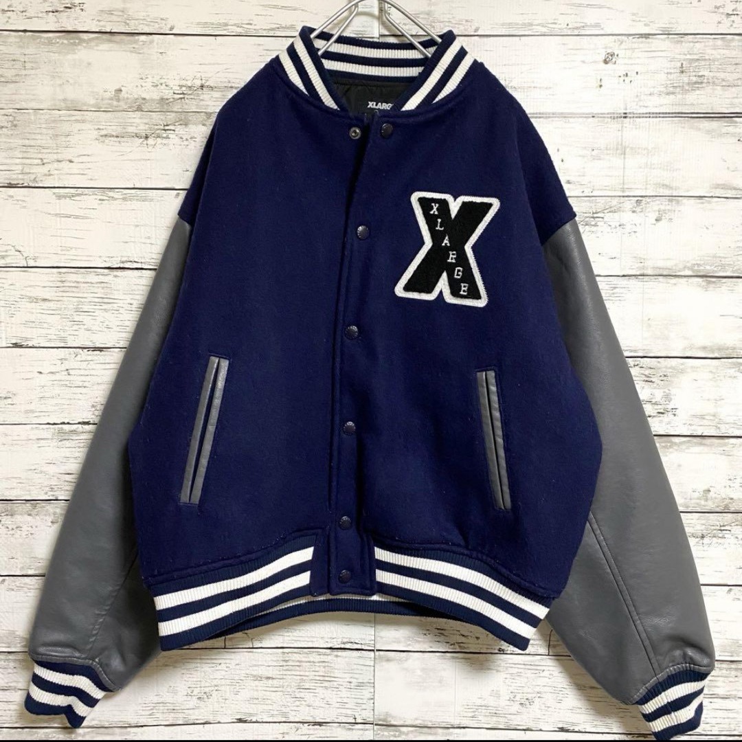 XLARGE - エクストラ ラージ スタジャン レザー ビックロゴ パイルロゴ