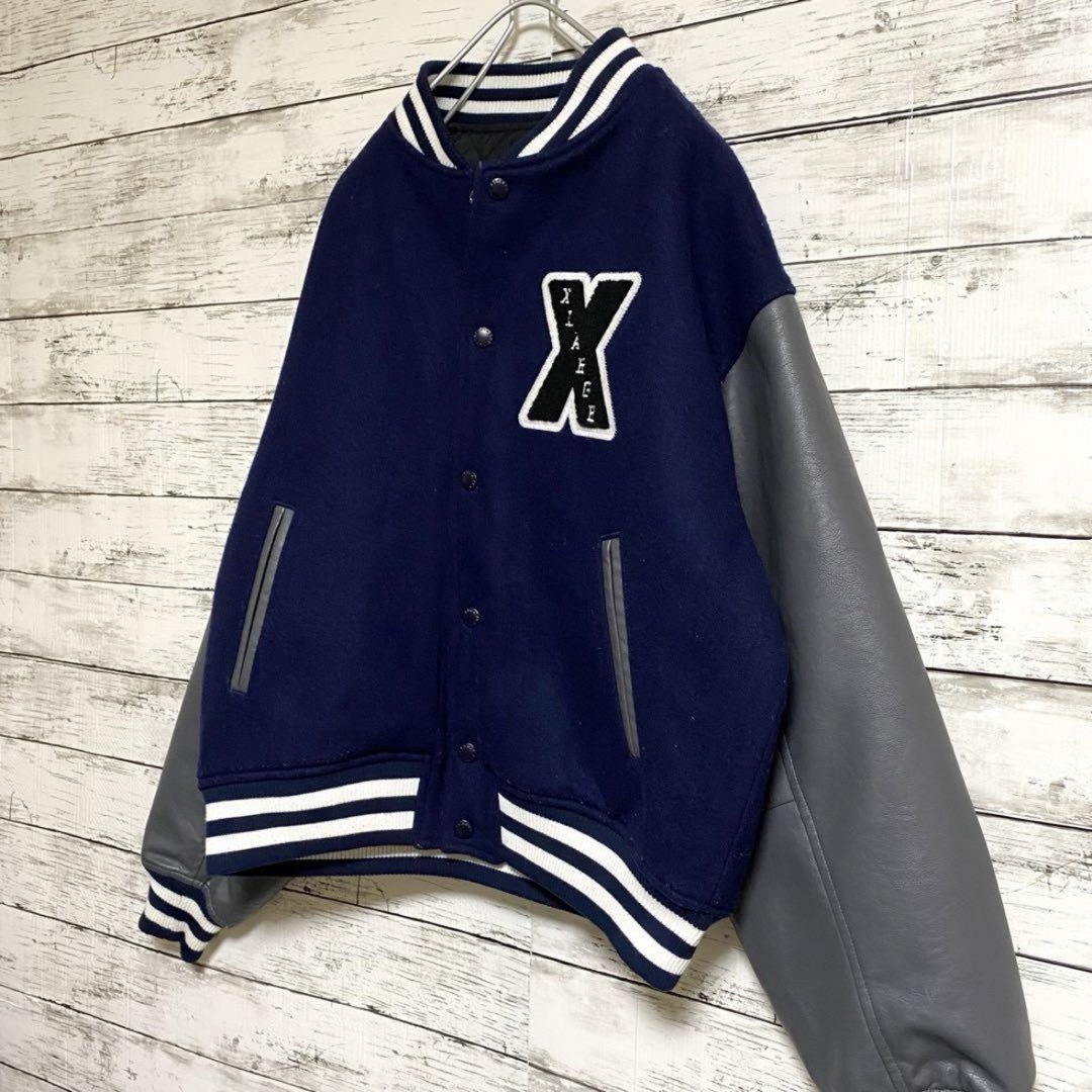 XLARGE - エクストラ ラージ スタジャン レザー ビックロゴ パイルロゴ