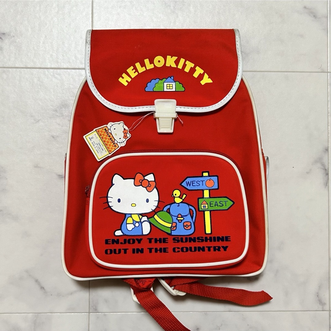 サンリオ - ハローキティ リュックサック 大 1976年 旧ロゴ サンリオ