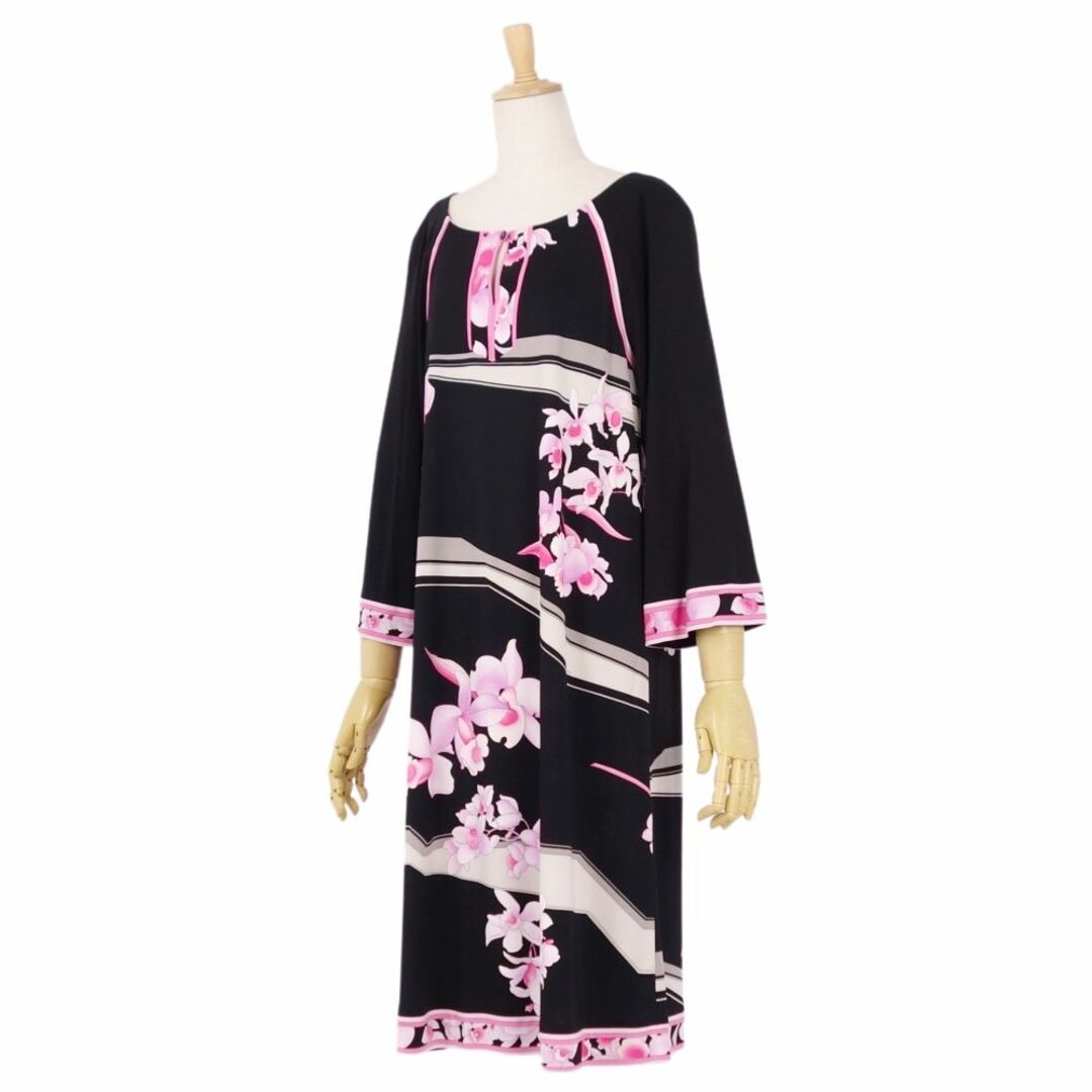 LEONARD - 極美品 レオナール LEONARD FASHION ワンピース 七分丈 花柄