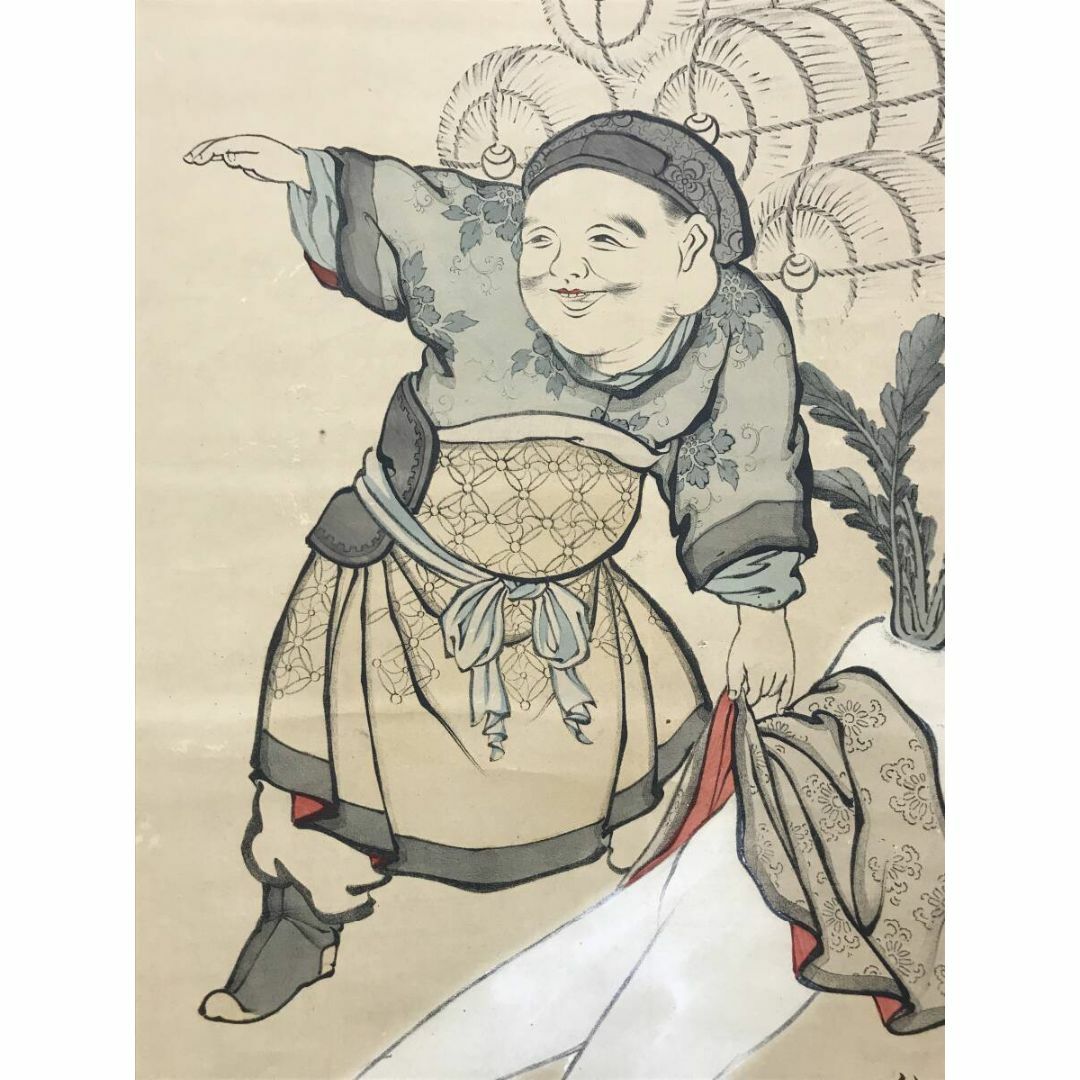 複製/葛飾北斎/大黒様図/正月掛軸/工芸品/掛軸☆宝船☆AH-881の通販 by