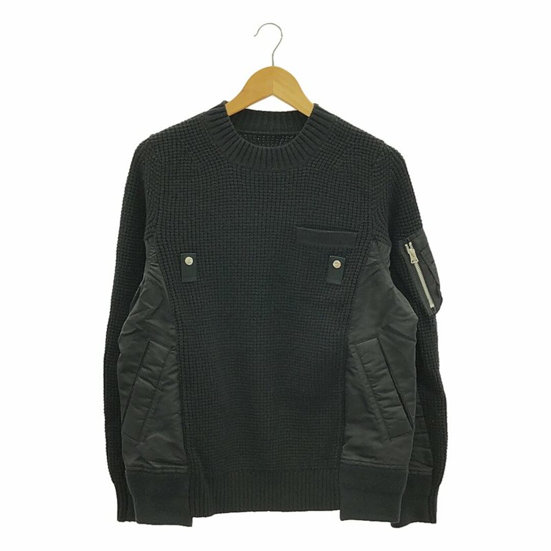 sacai - sacai / サカイ | MA-1 x Wool Knit ドッキングプルオーバー