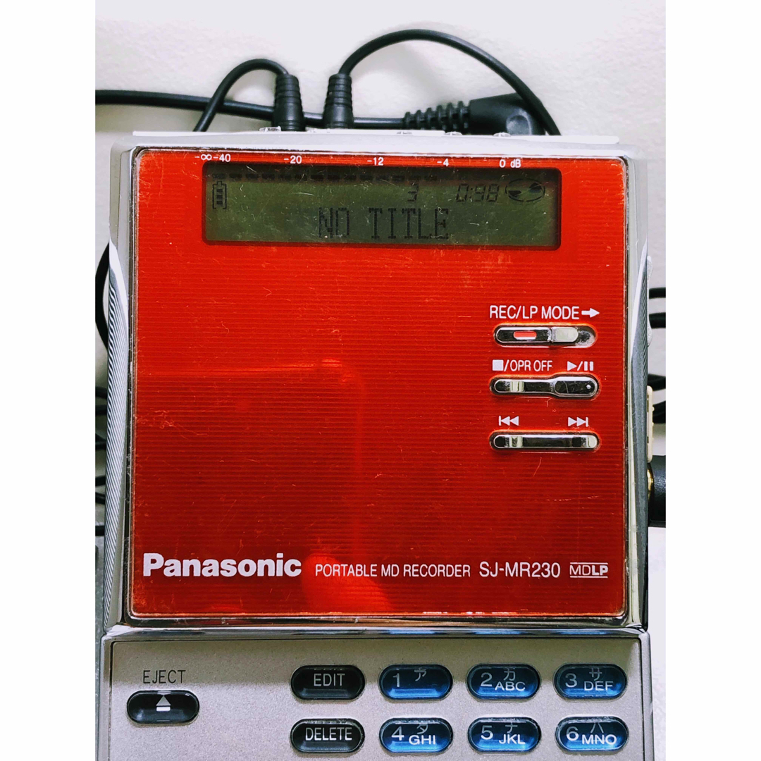 Panasonic☆ポータブルMDレコーダーSJ-MR230-R（動作確認済み）