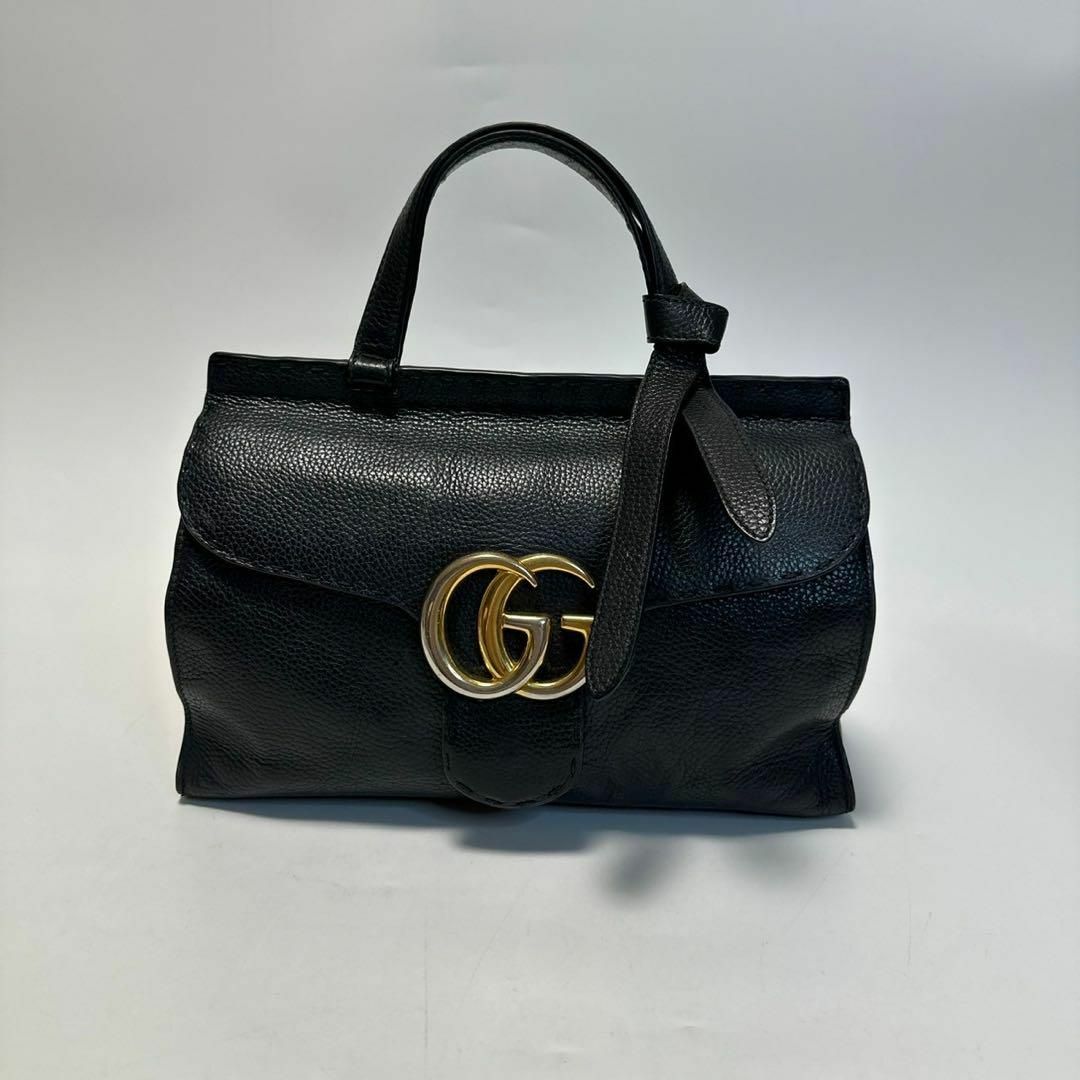 GUCCI - j85【美品】グッチ GGマーモント レザー ブラック 2way