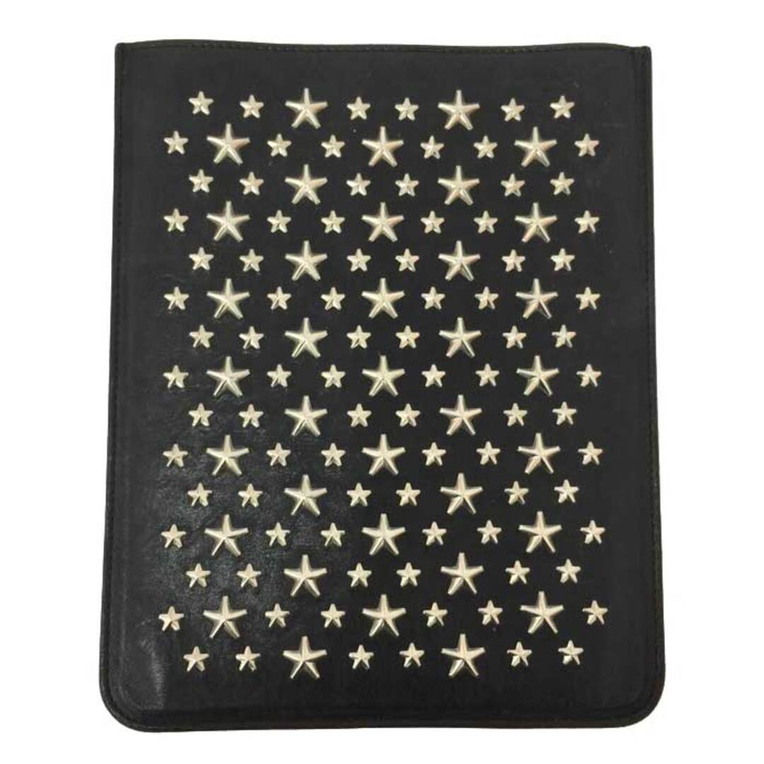 Jimmy Choo ジミーチュウ レザー スタースタッズ iPadケース 黒 Jimmy