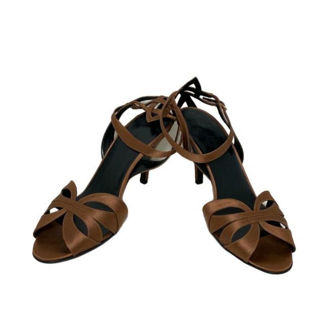 HERMES - HERMES(エルメス) サンダル 38 レディース - ダークブラウン