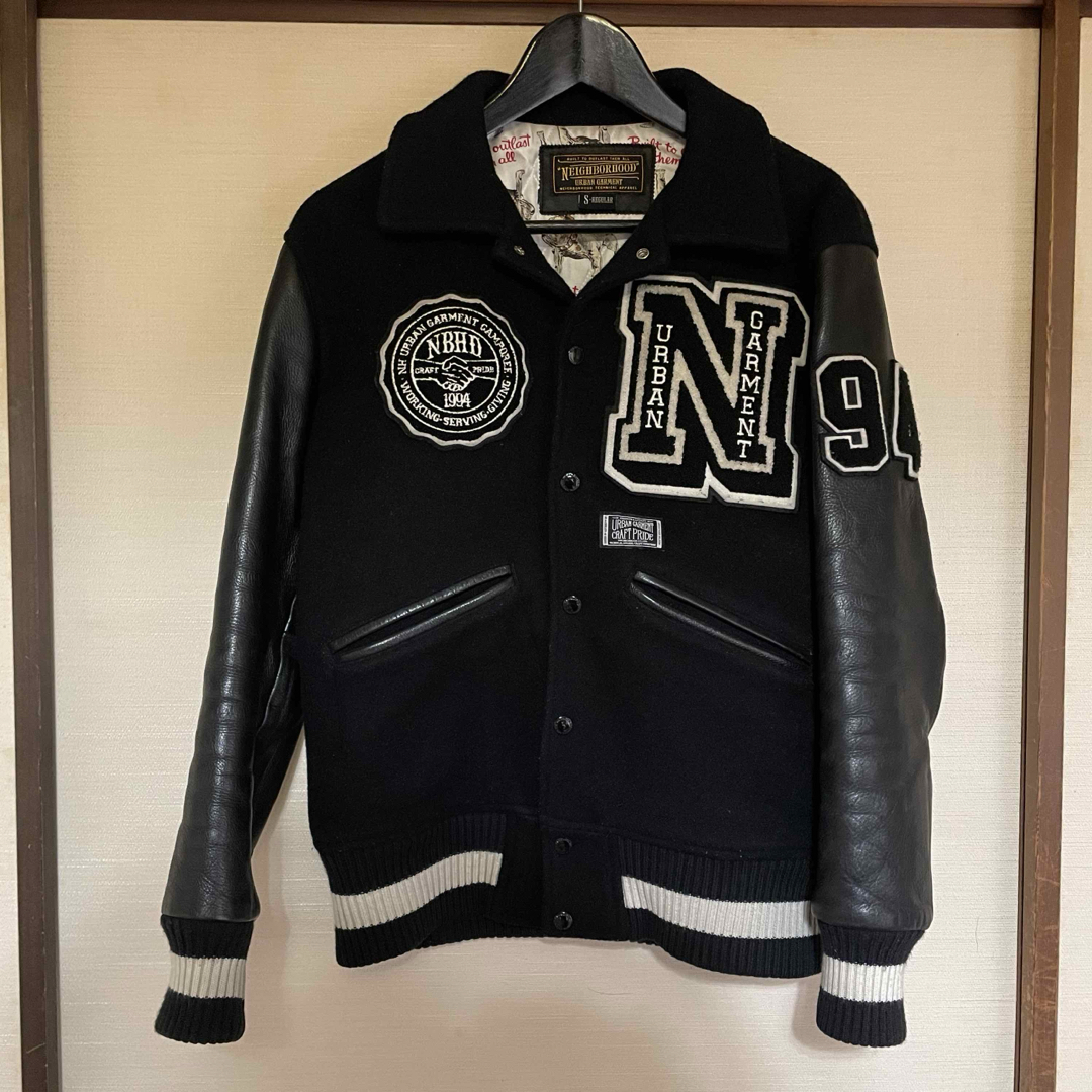 NEIGHBORHOOD - NEIGHBORHOOD スタジャン ブラック ネイバーフッドの