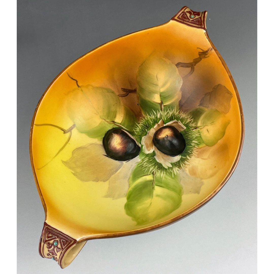 Noritake - オールドノリタケ ナッツボウル 栗 3D モールド チェス