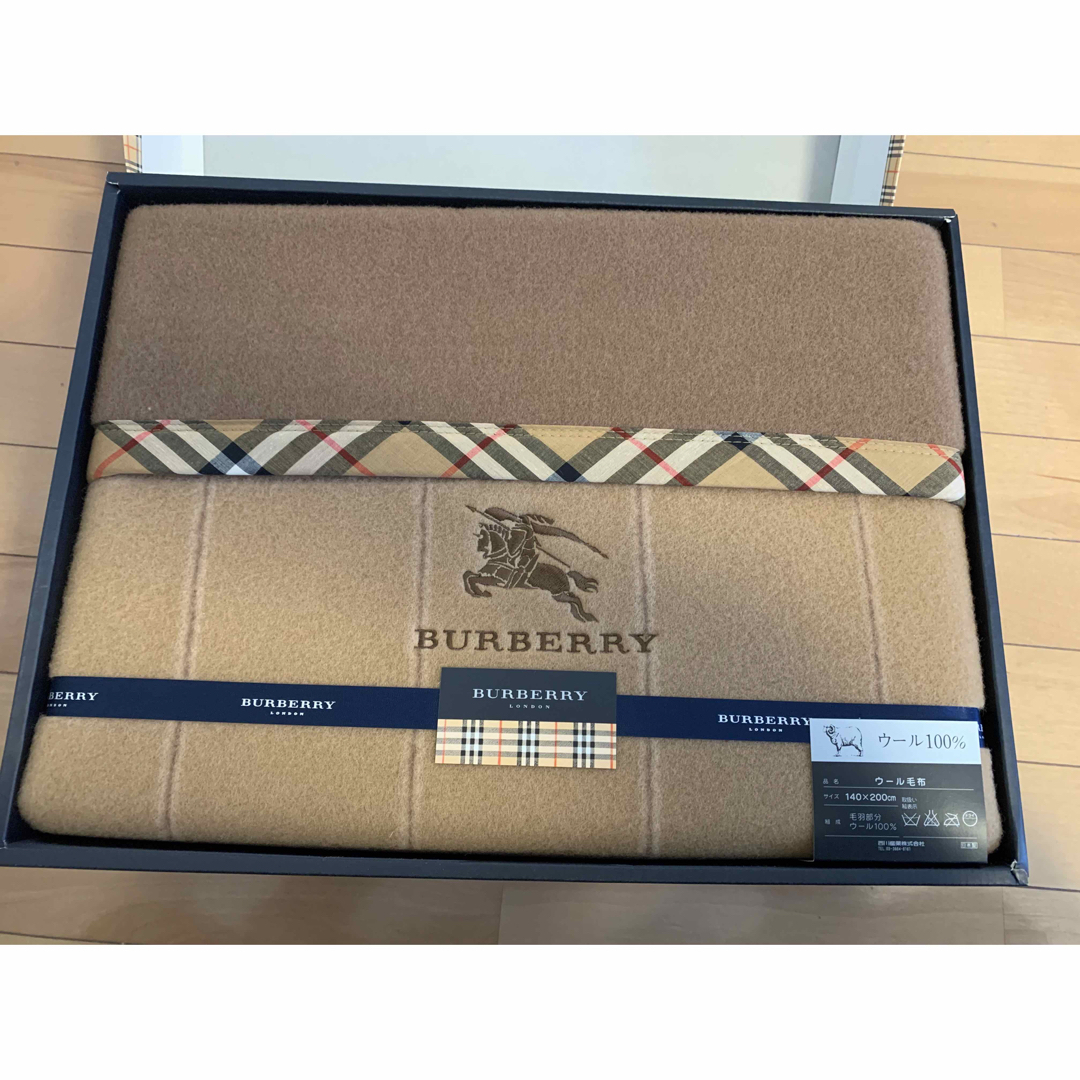 BURBERRY - BURBERRY 毛布 ウール チェック柄の通販 by nnnnn's shop