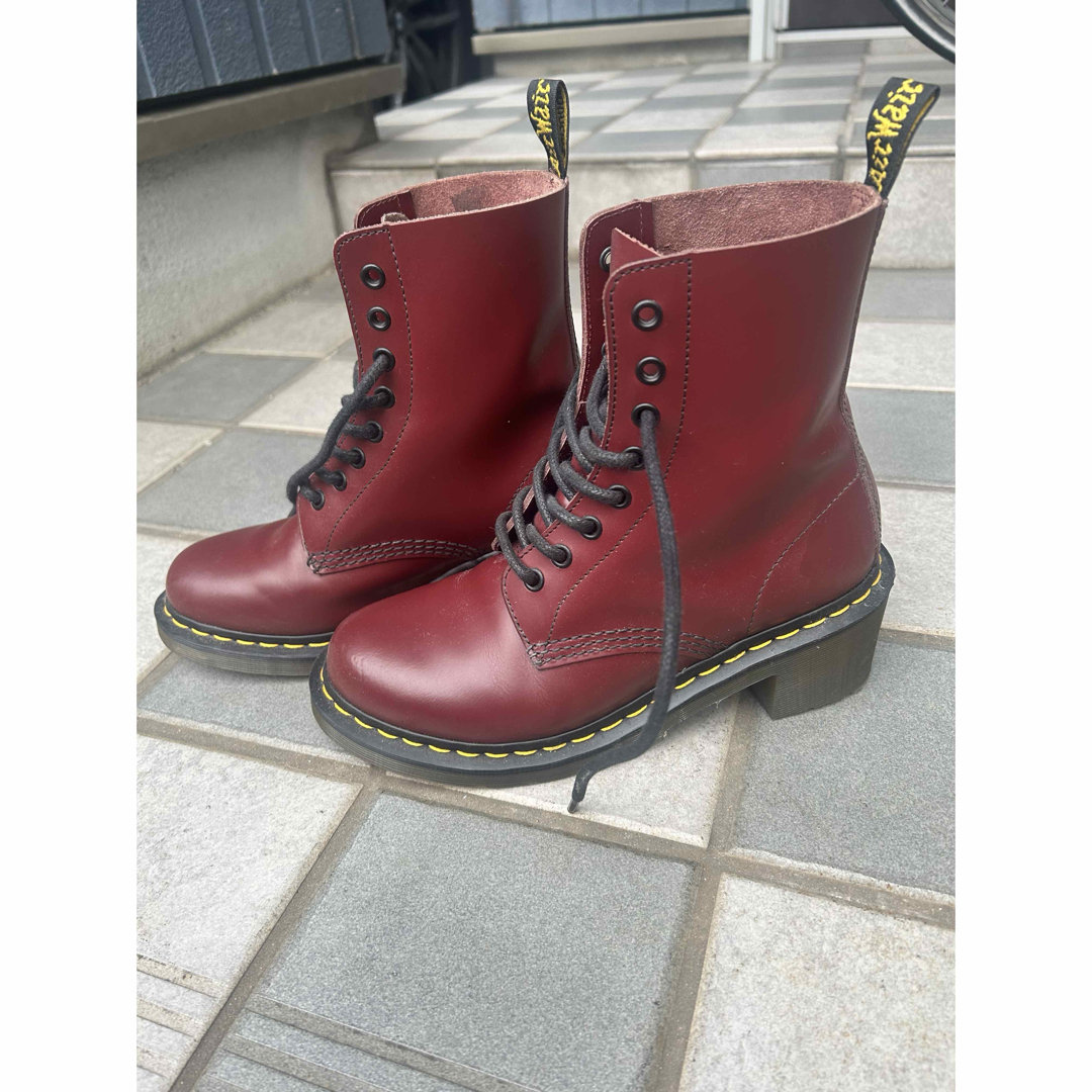 Dr.Martens - Dr.Martens 8ホール ヒールブーツ UK5 ボルドーの通販 by