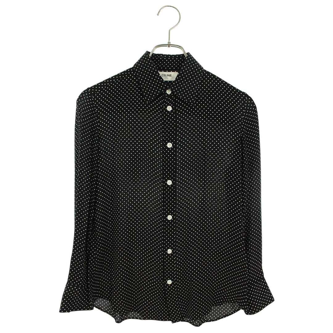 CELINE - セリーヌ ドット柄レーヨン長袖シャツ レディース 34の通販
