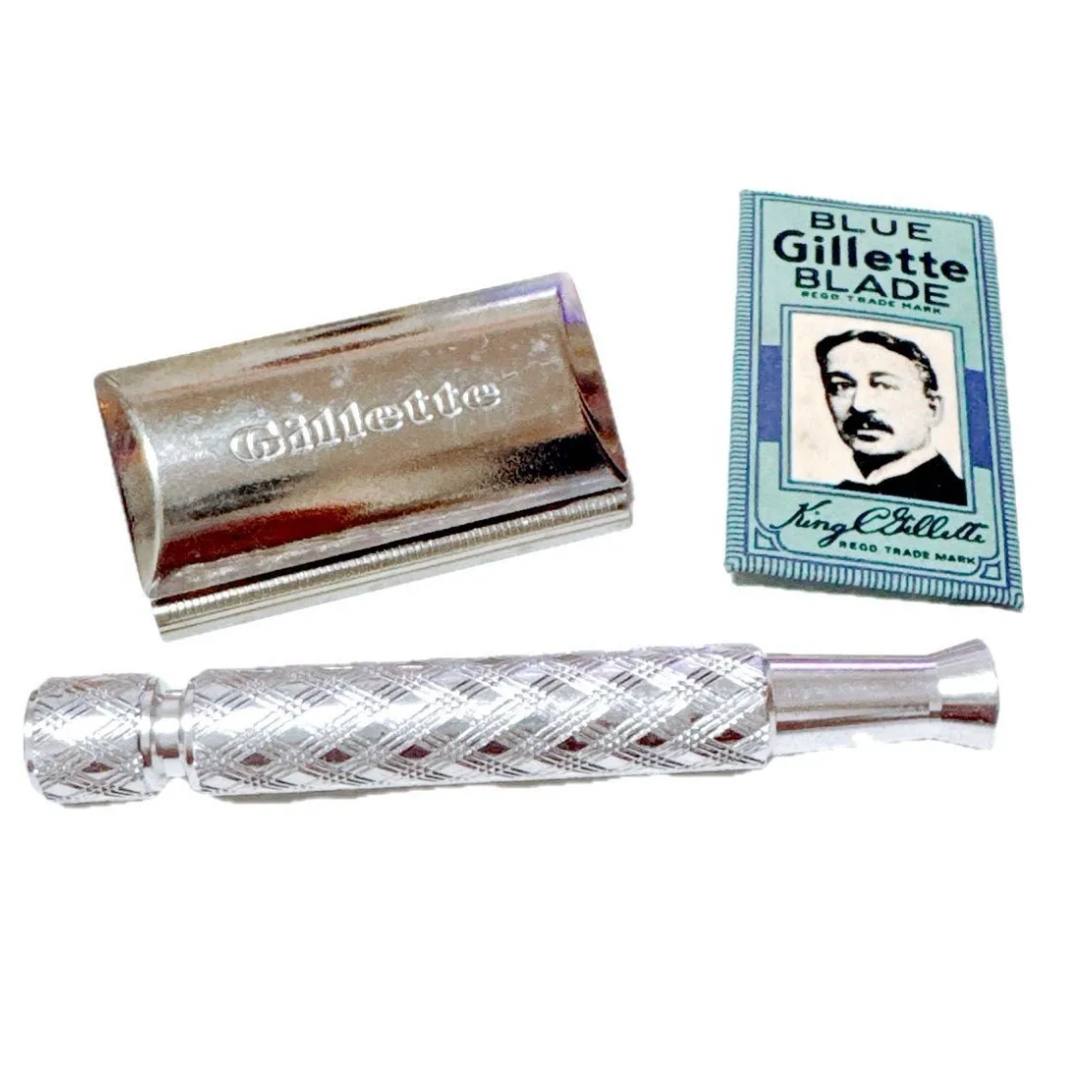 Gillette - BLUE Gillette BLADE カミソリ 剃刀 ひげ剃り ジレットの