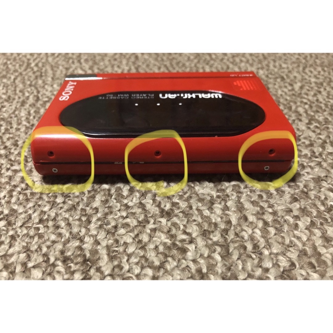 WALKMAN - SONY カセットウォークマン WM-50 赤/レッド ジャンクの通販