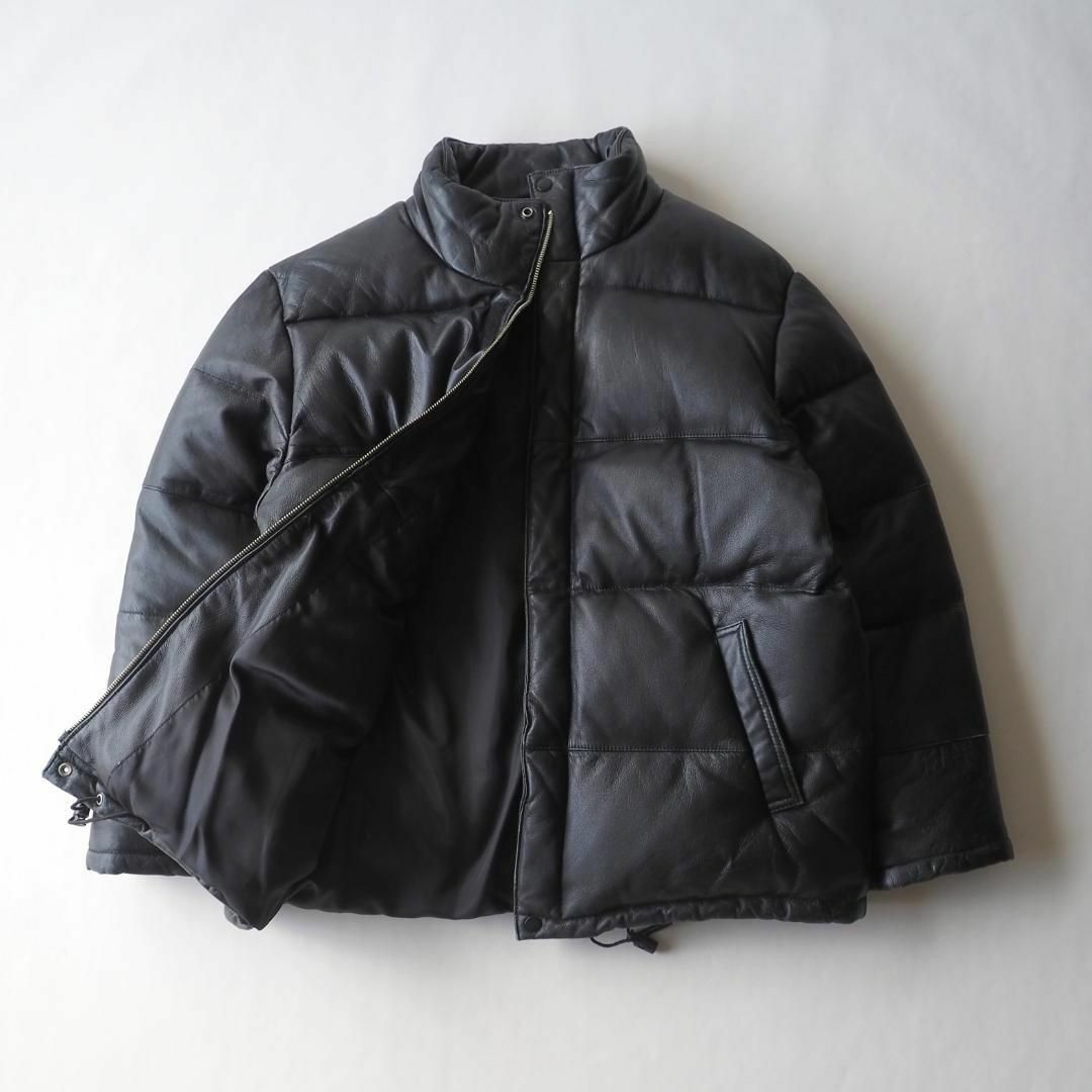 Avirex 本革 ダウンジャケット ラムレザー ブラック 美品 美品 L