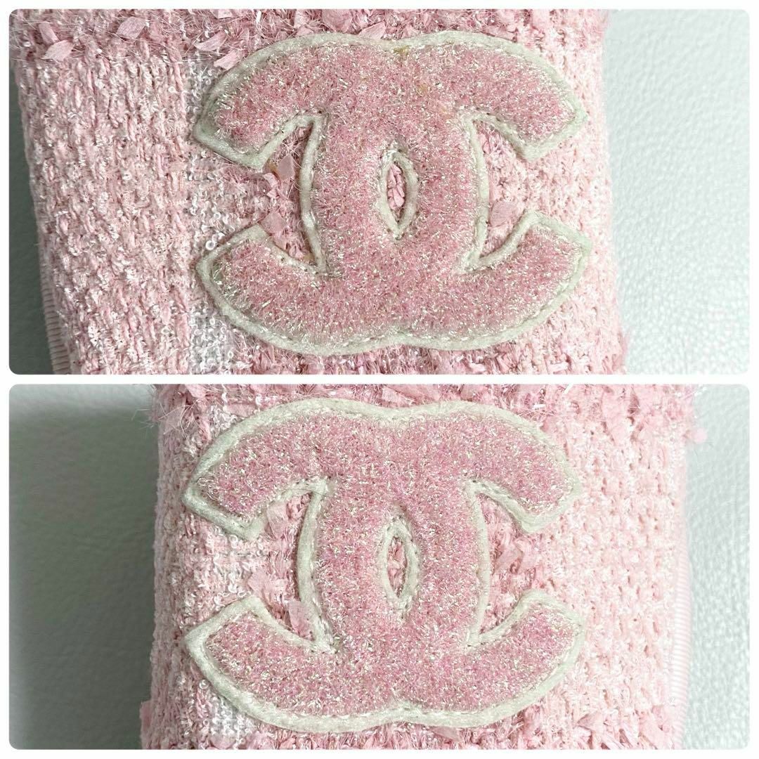 CHANEL / ツイードサンダル 39 ココマーク ピンク スリッパ
