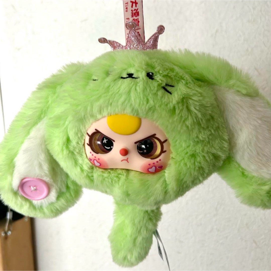 海外限定 BabyThree ベイビースリー 手持ち鏡 ミラー 黄緑 グリーンの