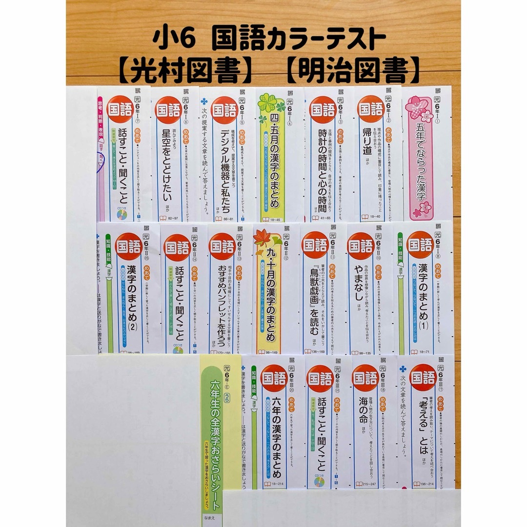 小6】国語カラーテスト【光村図書】【明治図書】 ストア