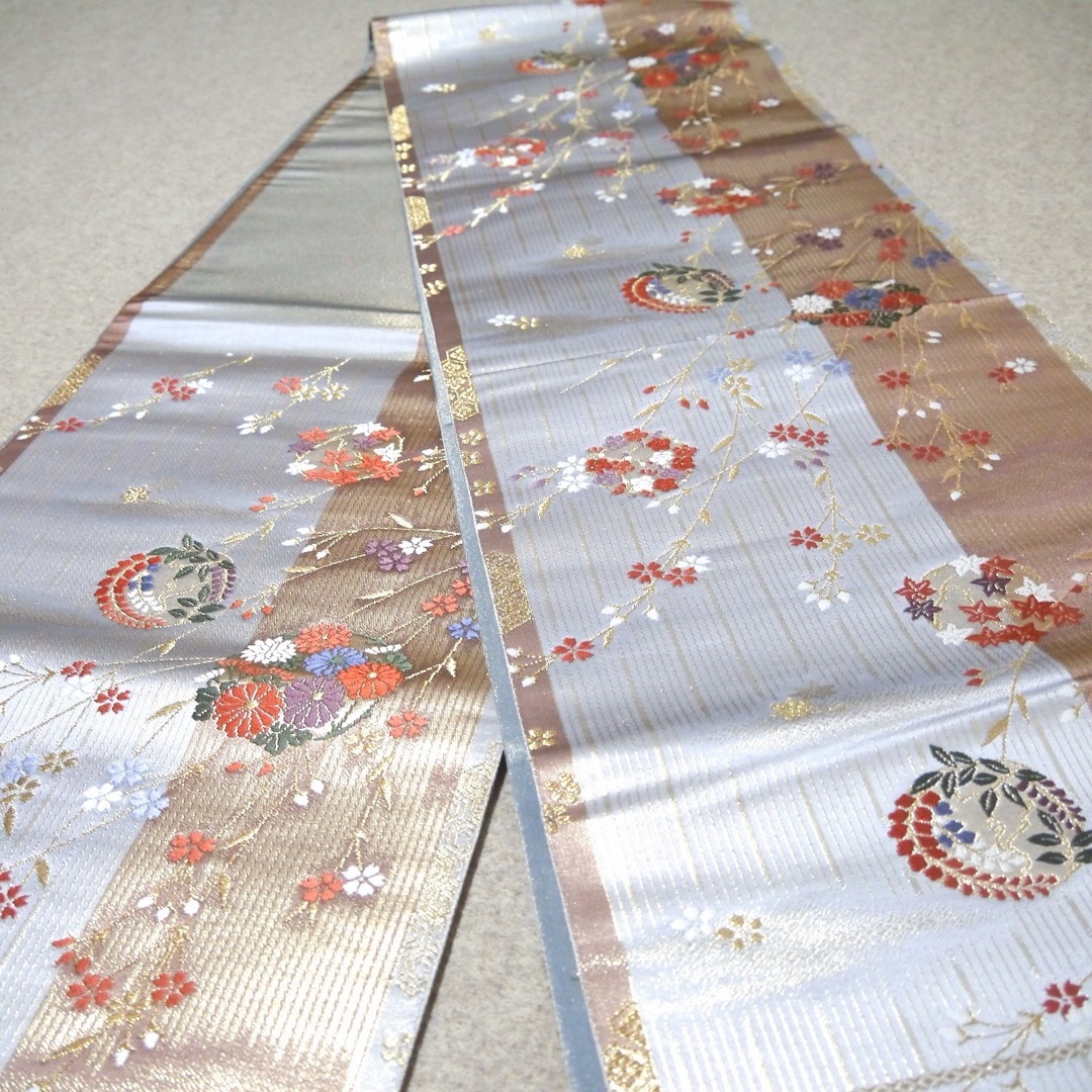 必見！早い者勝ち！！ 正絹 中古 西陣織 仕立て上がり袋帯 ☆776の通販