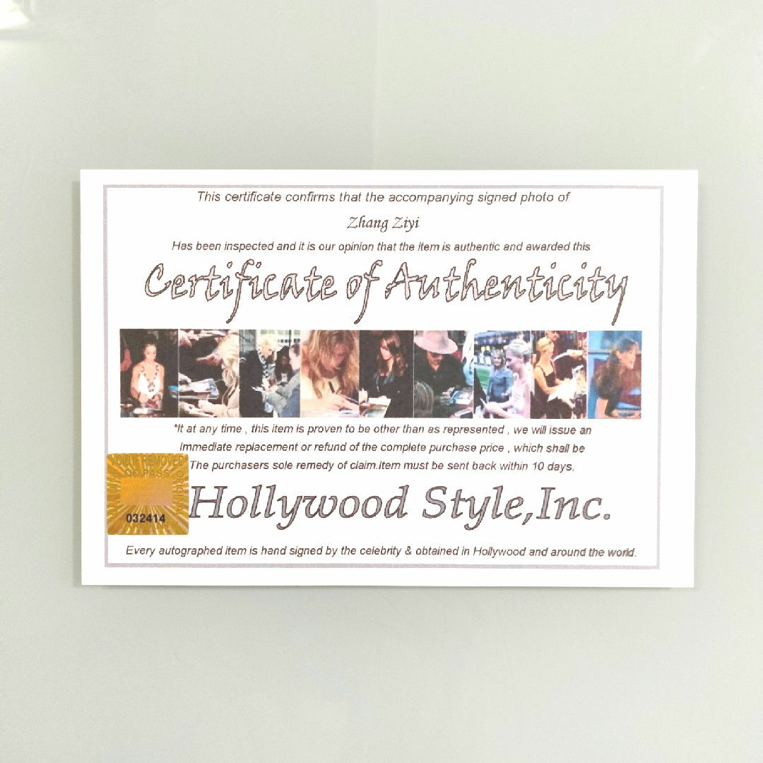 チャン・ツィイー直筆サイン入り2Lサイズ写真…Zhng Zy…14の通販 by