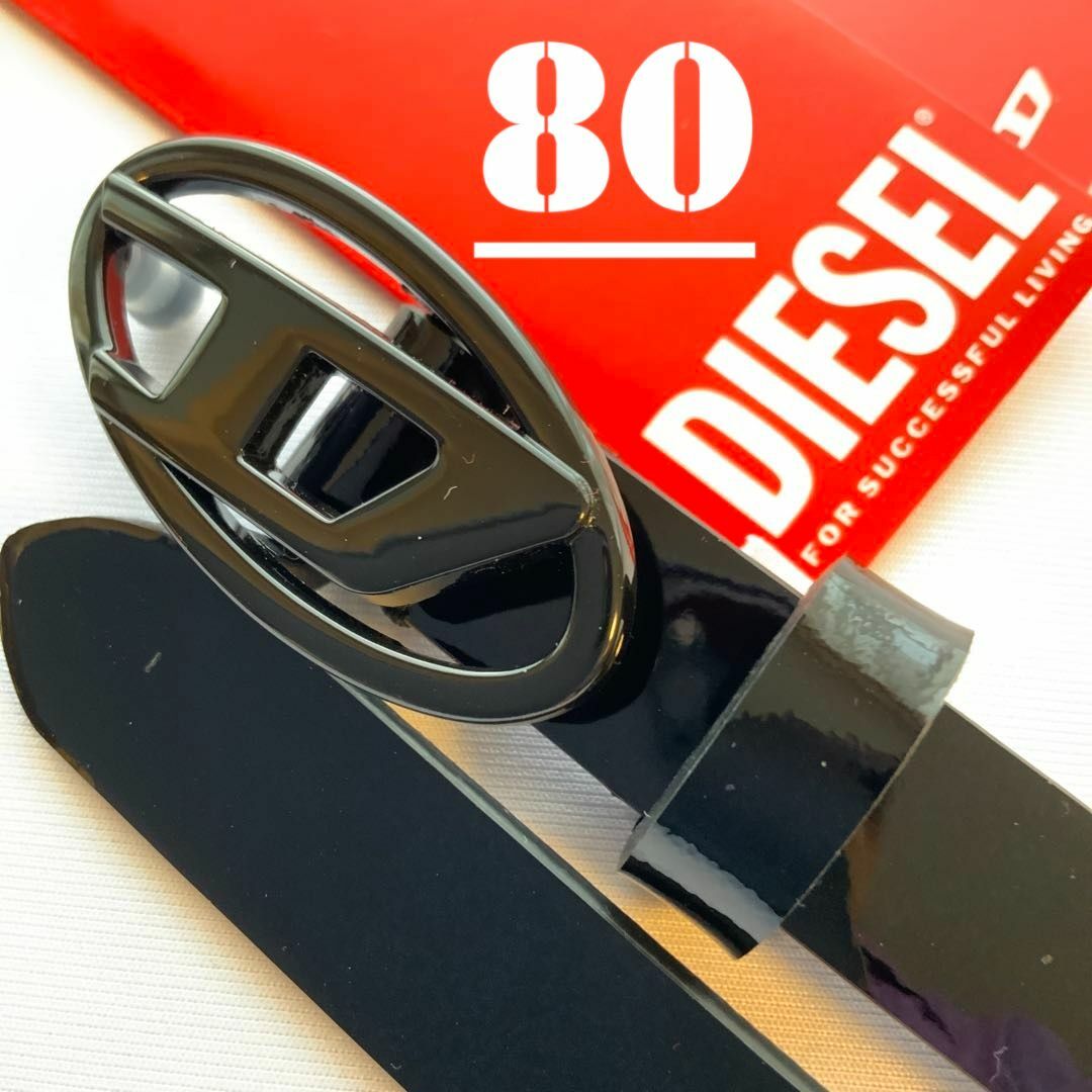 DIESEL - DIESEL BELT 80 B-PLAY 15 X10323 ロゴ 光沢の通販 by