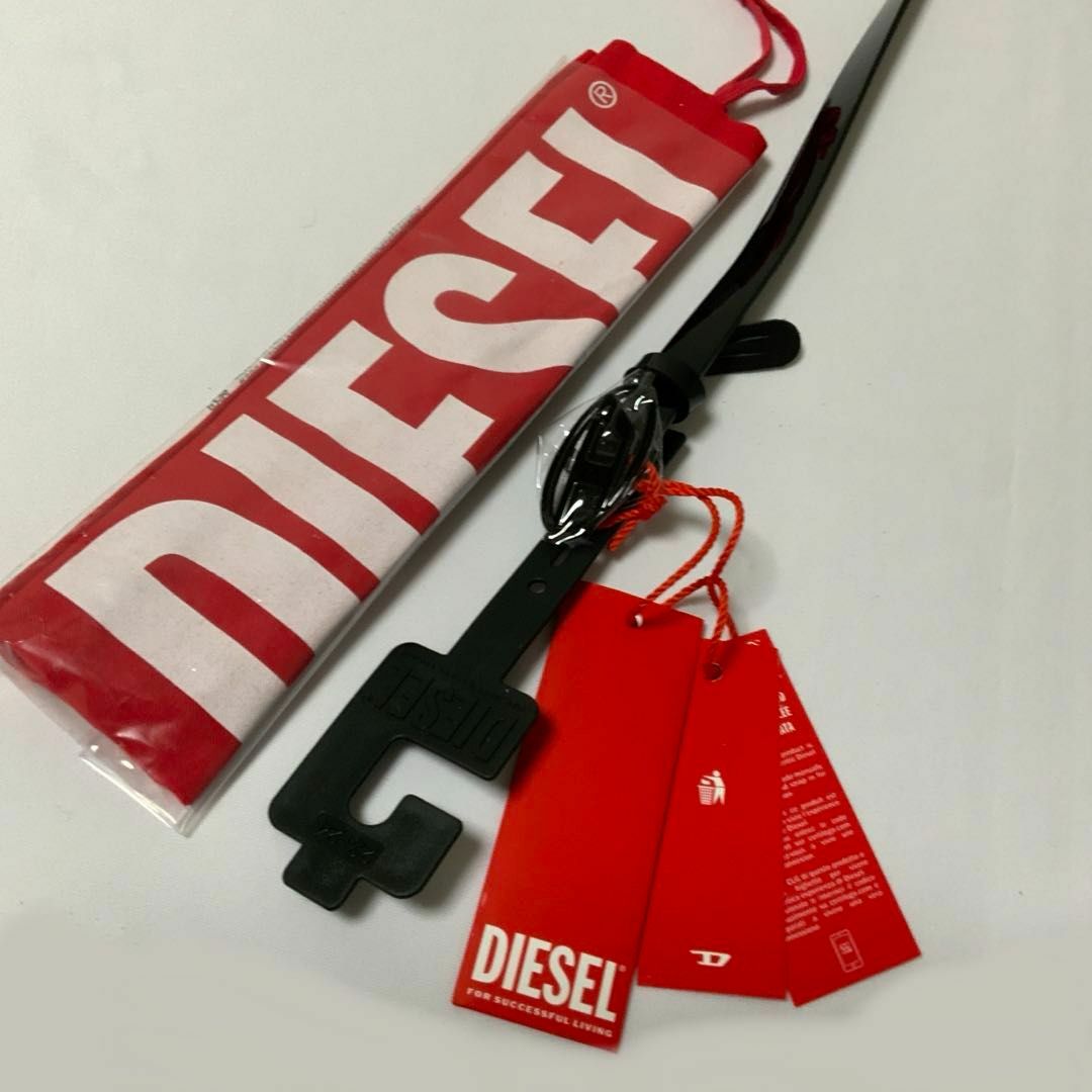 DIESEL - DIESEL BELT 80 B-PLAY 15 X10323 ロゴ 光沢の通販 by