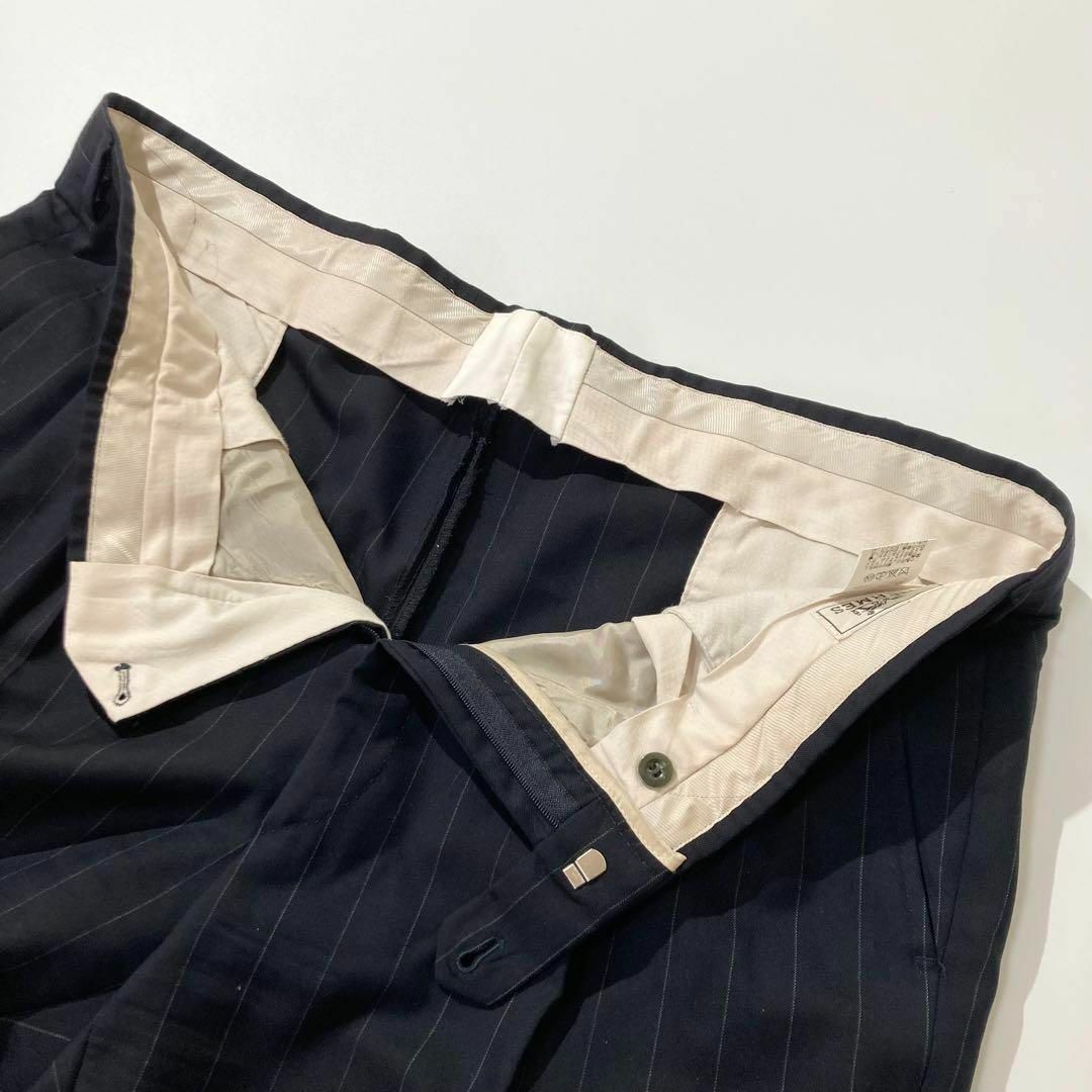 HERMES - 【美品】HERMES スーツ セットアップ ネイビー ストライプ 総