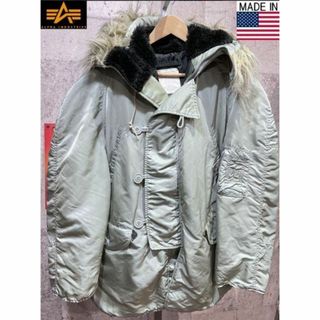 ALPHA INDUSTRIES - 90'S USA製 アルファ N-3B シルバー M ALPHA 米国