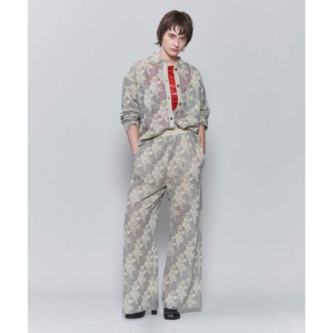 6(ROKU)＞ジャカード ニット シャツ