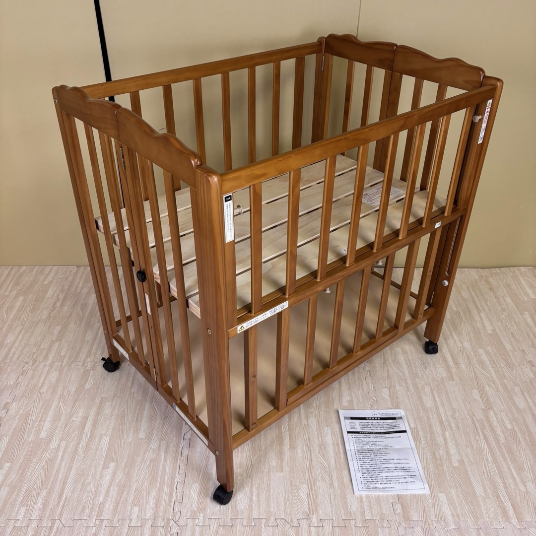 綺麗☆ 大和屋 ベビーベッド ハイタイプ♪ すのこ床板＆棚板♪ 早い者