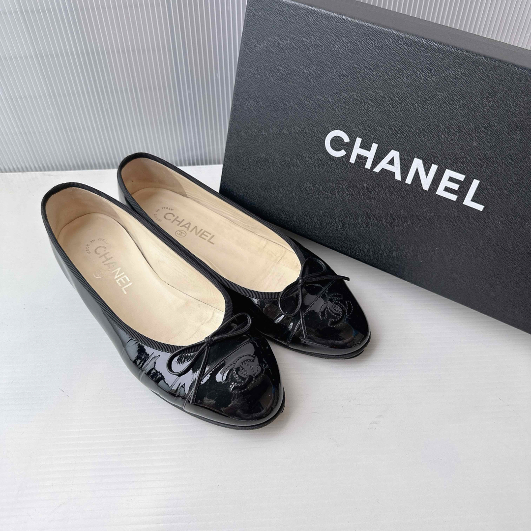 CHANEL - CHANEL シャネル ココマーク バレリーナ フラットシューズ