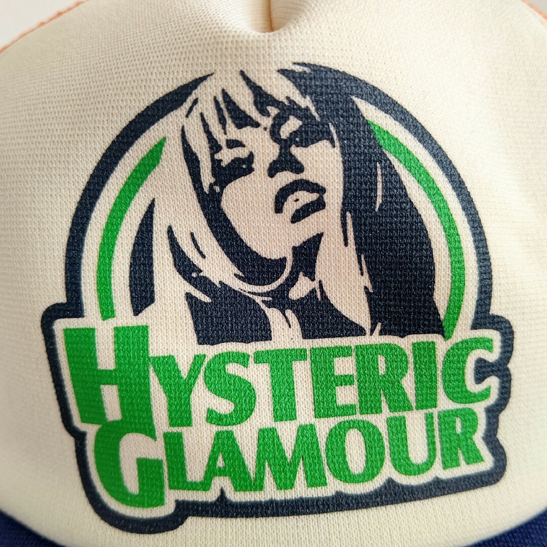 HYSTERIC GLAMOUR メッシュキャップ girl オレンジ×ネイビーの通販はau