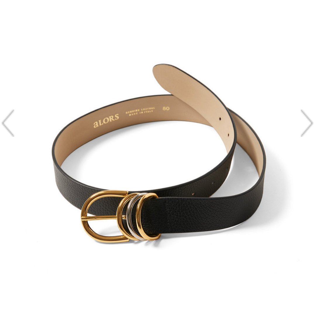 美品]aLORS ブラックレザーベルト 70の通販はau PAY マーケット - 輸入