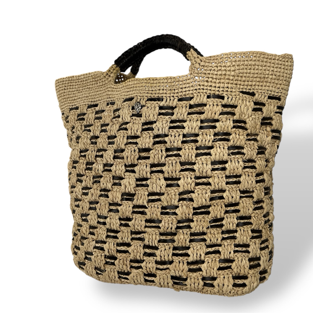 HELEN KAMINSKI - 良品 ヘレンカミンスキー かごバッグ 編み込み ロゴ