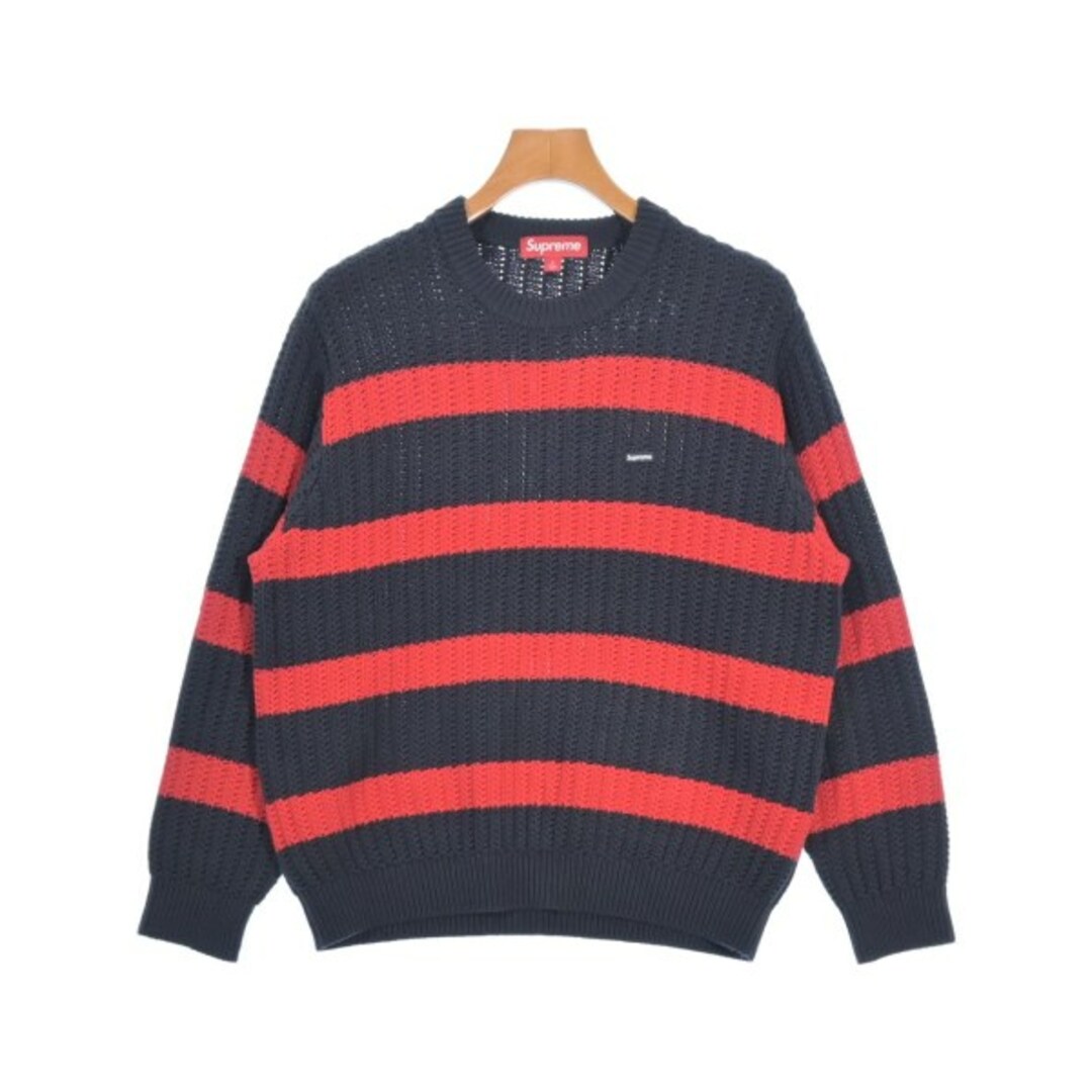 Supreme - Supreme シュプリーム ニット・セーター S 紺x赤(ボーダー