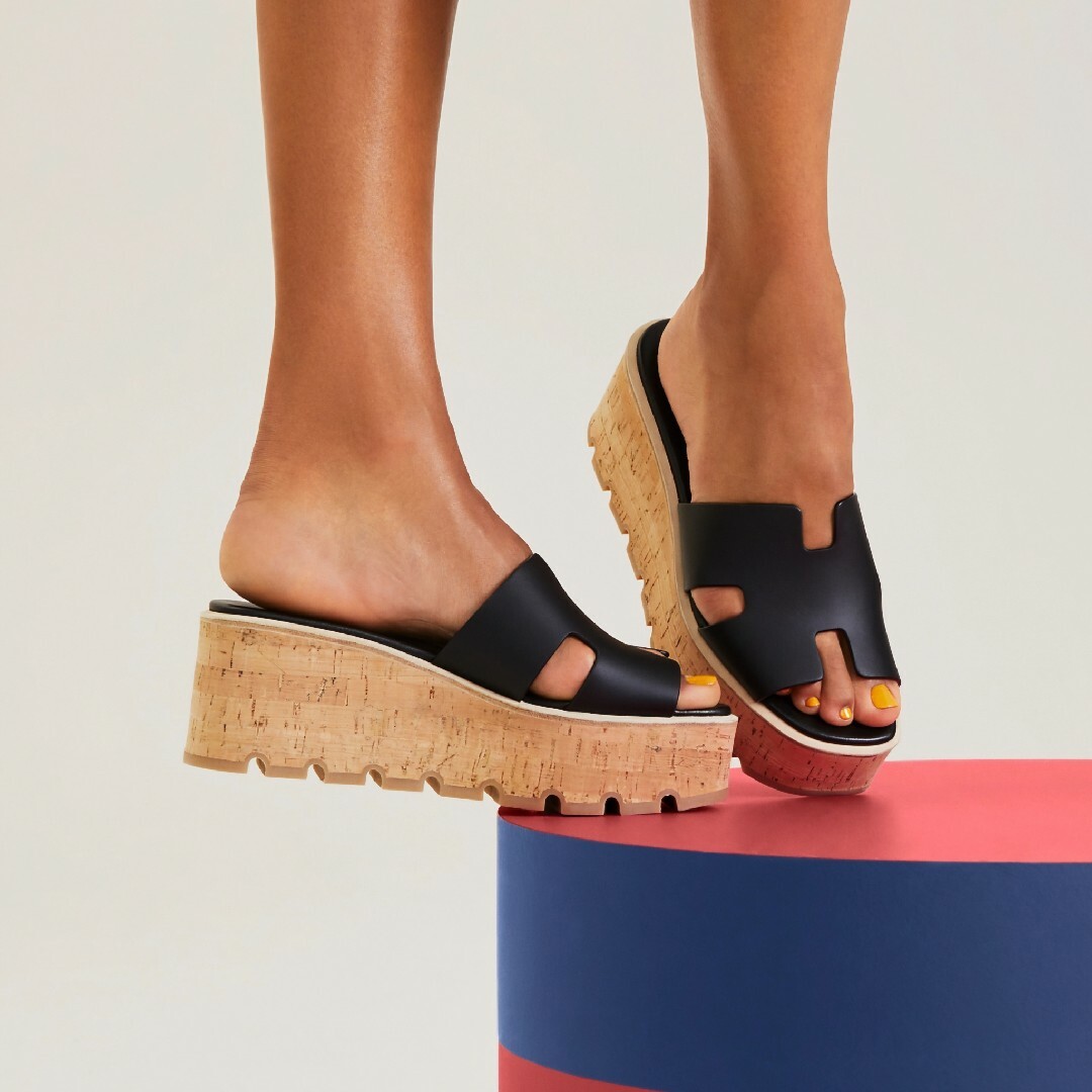 HERMES - 美品✨エルメス エズ 30 サンダル カーフ ブラック 38の通販