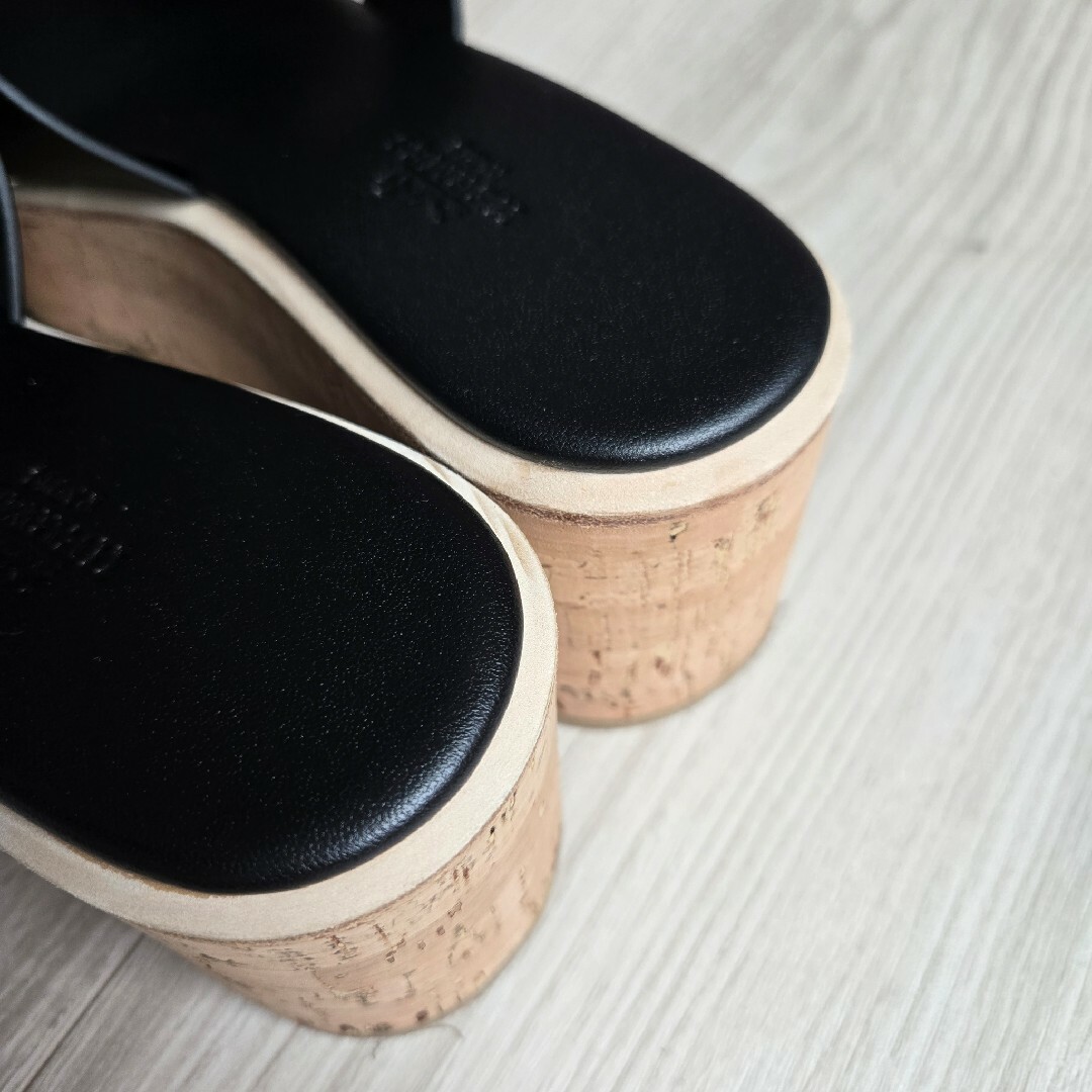 HERMES - 美品✨エルメス エズ 30 サンダル カーフ ブラック 38の通販